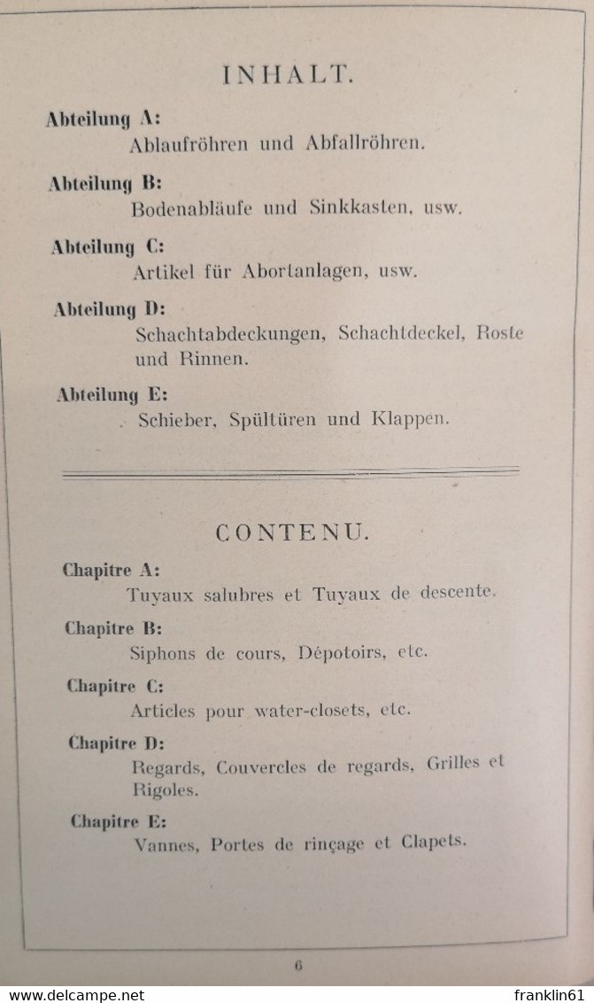 Kanalisations-Artikel Der Gesellschaft Der Ludw. Von Roll'schen Eisenwerke - DIY