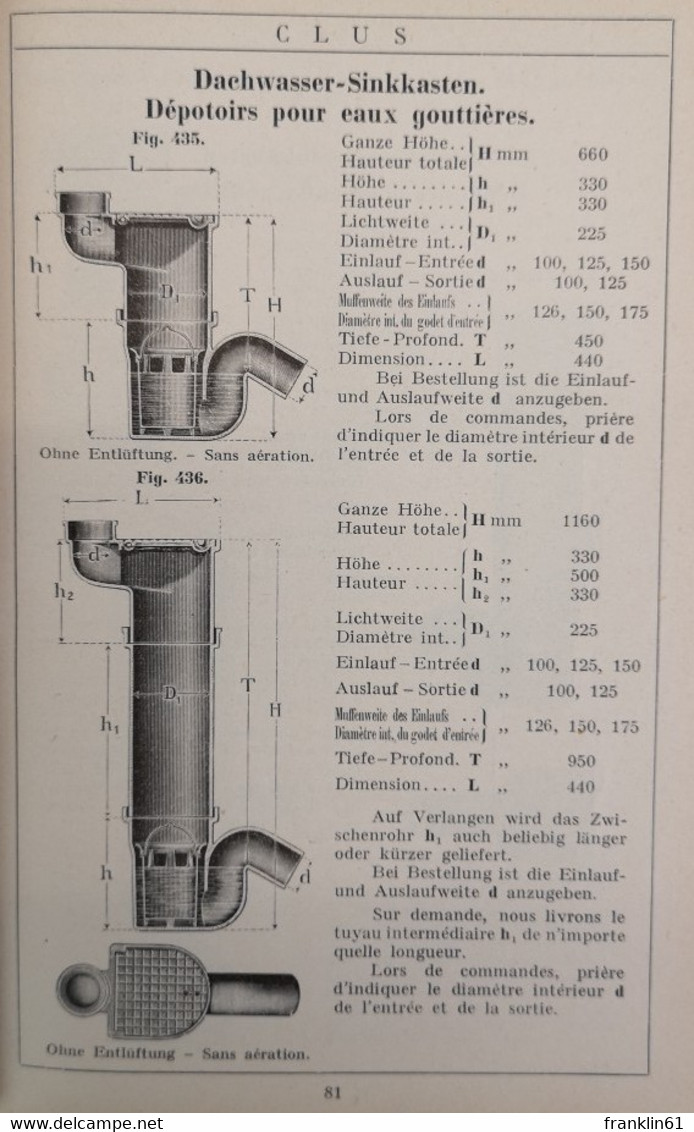 Kanalisations-Artikel der Gesellschaft der Ludw. von Roll'schen Eisenwerke