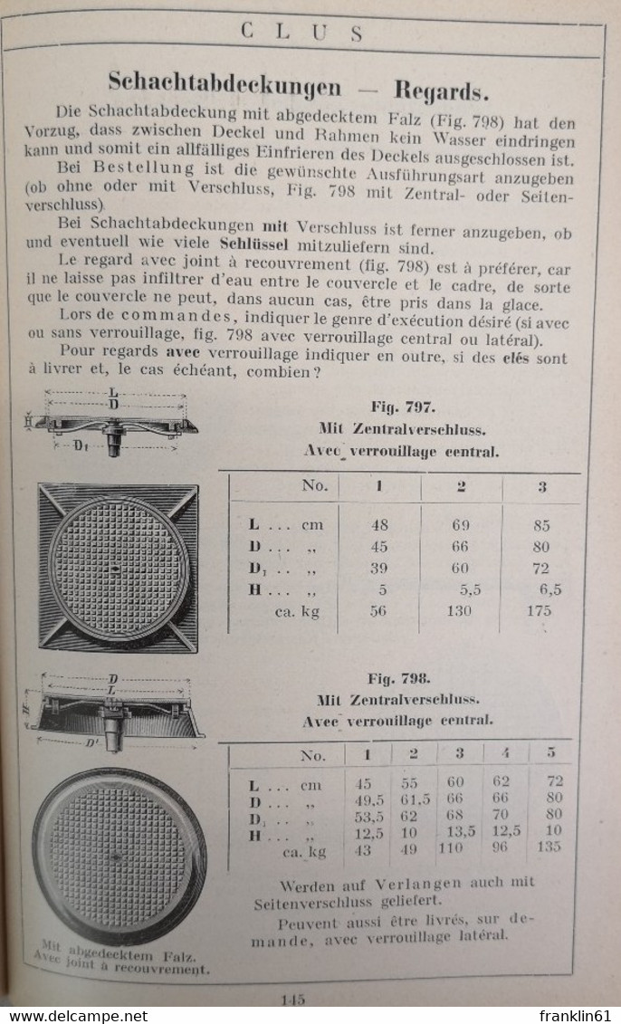 Kanalisations-Artikel der Gesellschaft der Ludw. von Roll'schen Eisenwerke