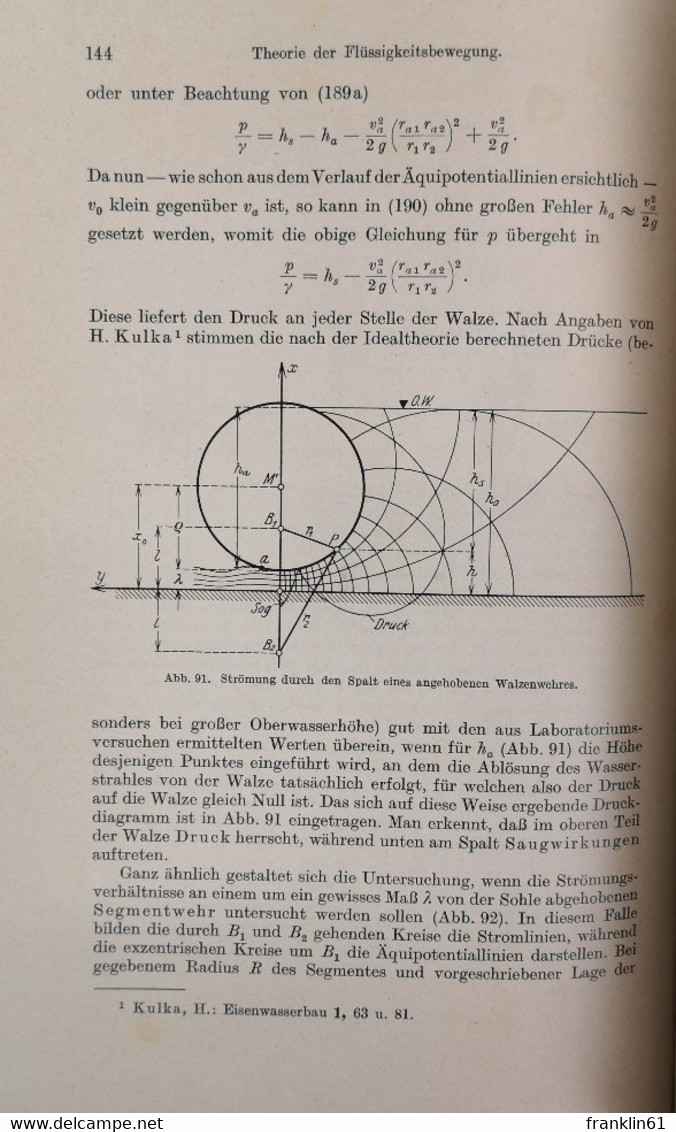 Angewandte Hydromechanik. Erster Und Zweiter Band. - Technique