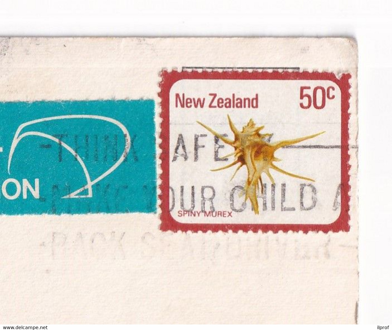 Spiny Murex  1978   - Stamp Of New Zealand Over Postcard - Cartas & Documentos