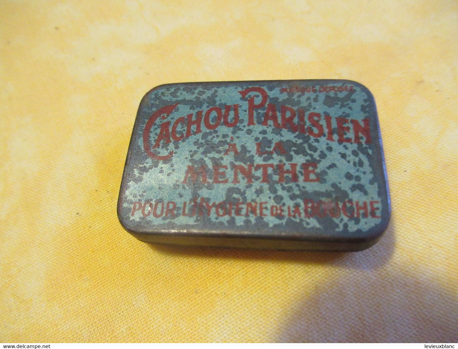 Petite Boite Métallique Ancienne/Confiserie/ CACHOU PARISIEN/Menthe/Pour L'Hygiène De La Bouche/Vers 1920-1950   BFPP239 - Cajas