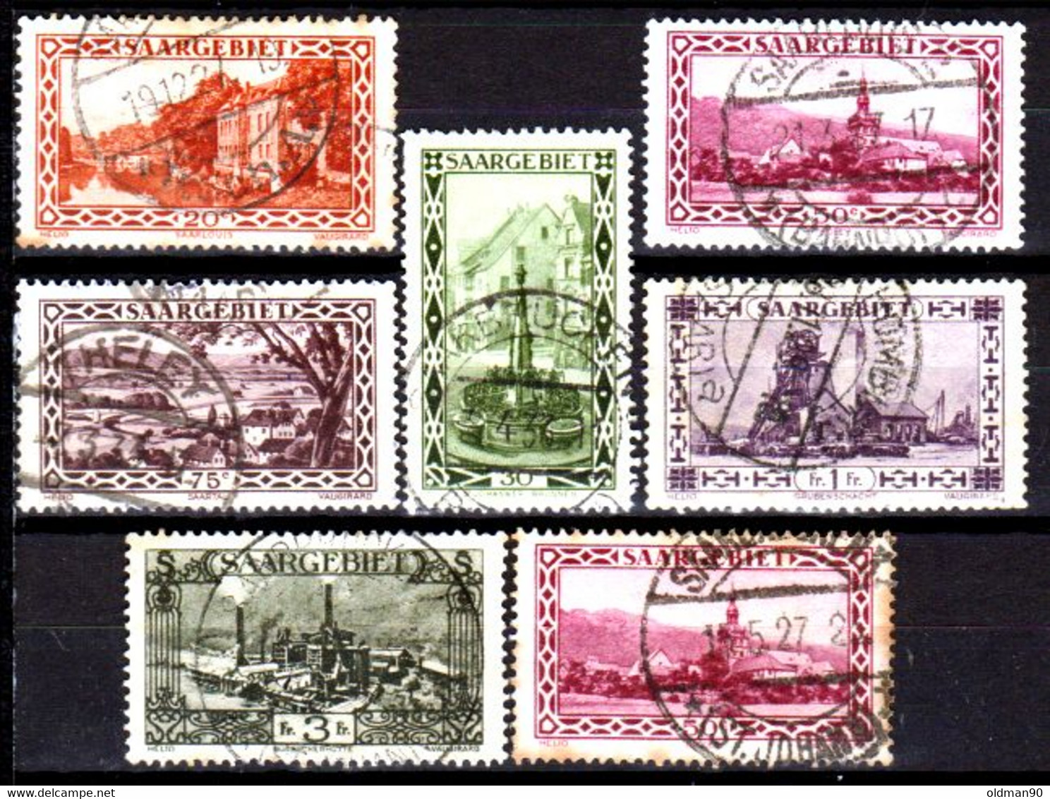 Sarre-99- Original Values Issued In 1926.(o) Used - Quality In Your Opinion. - Sonstige & Ohne Zuordnung