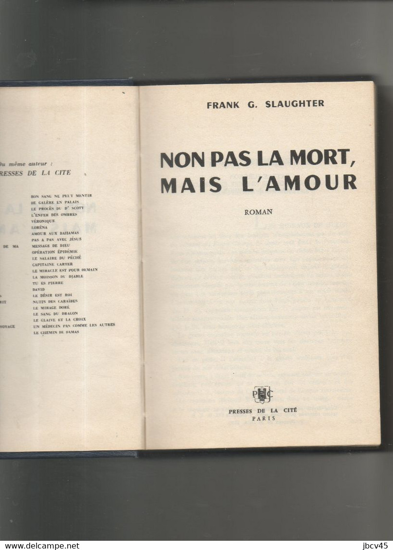 NON PAS LA MORT MAIS L AMOUR 1969 SLAUGHTER - Romane