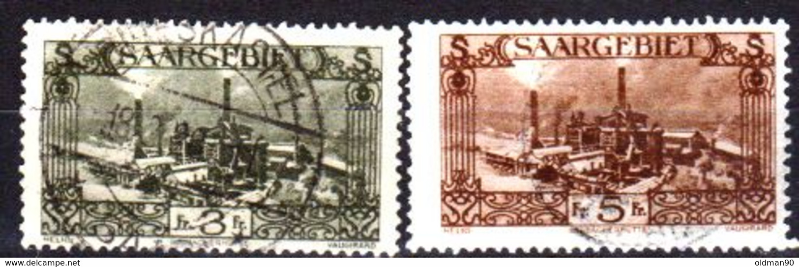 Sarre-100- Original Values Issued In 1926.(o) Used - Quality In Your Opinion. - Autres & Non Classés
