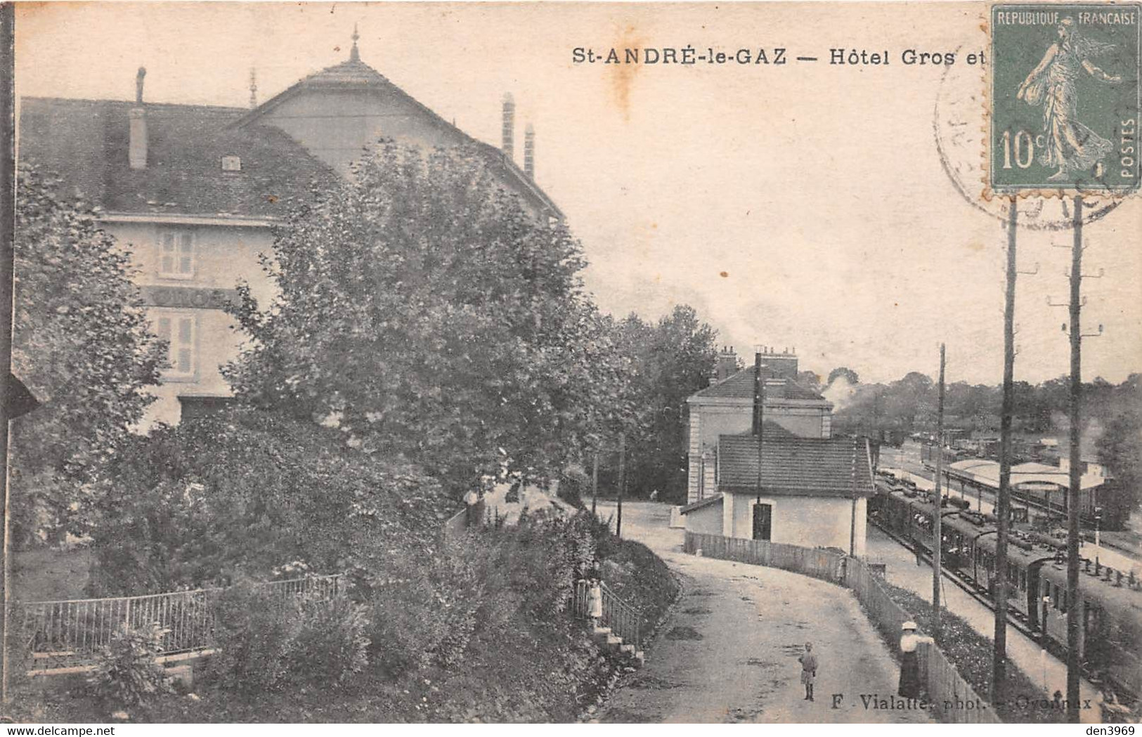 SAINT-ANDRE-le-GAZ (Isère) - Hôtel Gros Et La Gare - Saint-André-le-Gaz