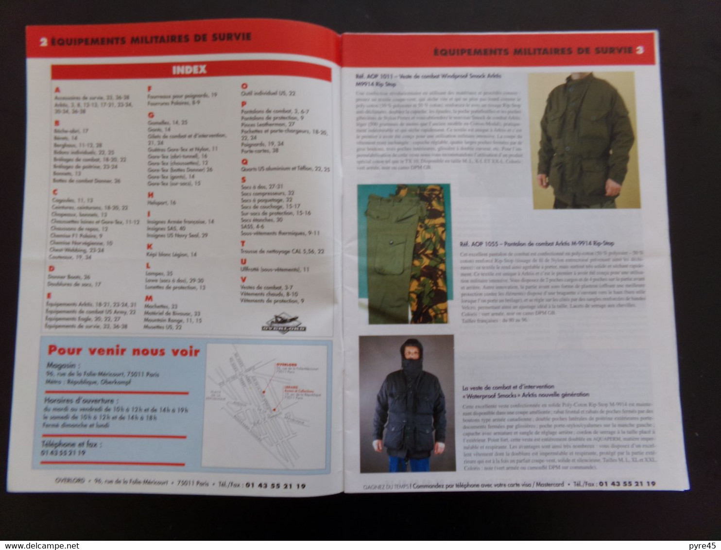 Overlord, Catalogue N° 3, équipements Militaires De Survie, 2001 - France