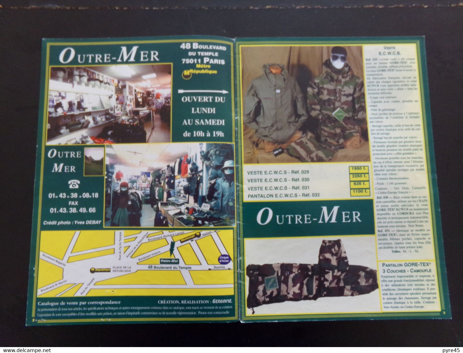 Outre-mer, Catalogue N° 3, équipements De Randonnées Articles Militaires - France