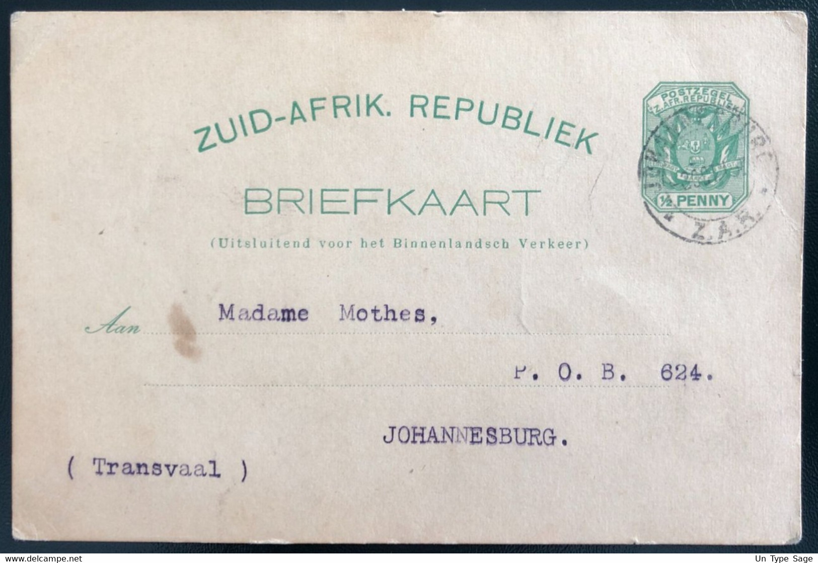 Transvaal, Entier De Johannesburg - (B357) - Transvaal (1870-1909)