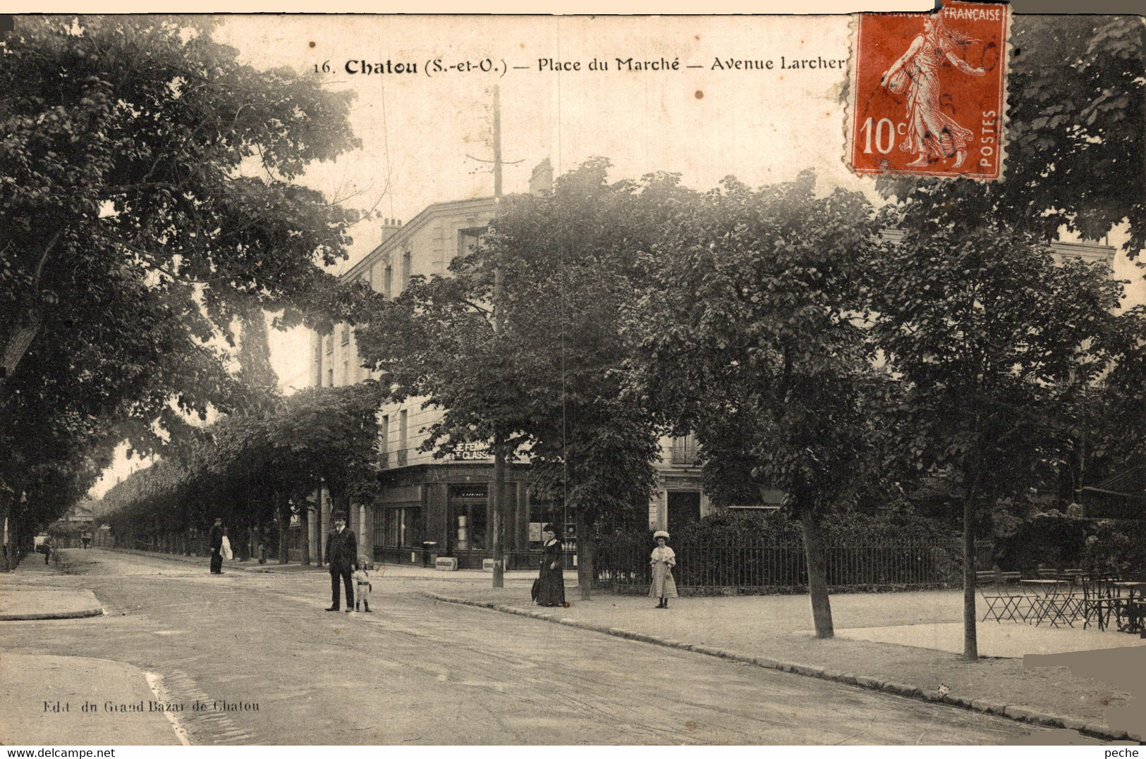 N°97739 -cpa Chatou -place Du Marché- - Chatou