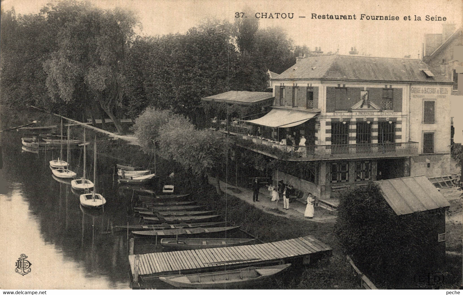 N°97740 -cpa Chatou -restaurant Fournaise Et La Seine- - Chatou