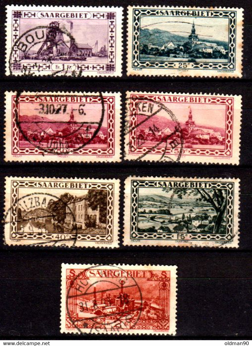 Sarre-106- Original Values Issued In 1926.(o) Used - Quality In Your Opinion. - Altri & Non Classificati