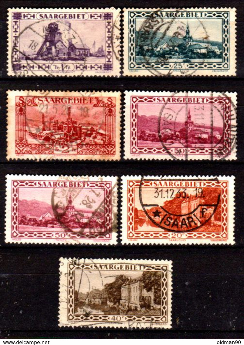 Sarre-107- Original Values Issued In 1926.(o) Used - Quality In Your Opinion. - Sonstige & Ohne Zuordnung