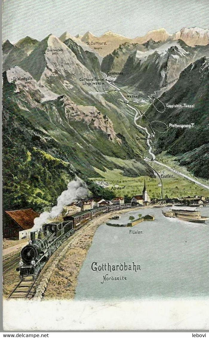 (SUISSE) Gotthardbahn – Nodseite » - Verlag Wehrli, A. – G., Klichberg-Zürich (1905) - Nods