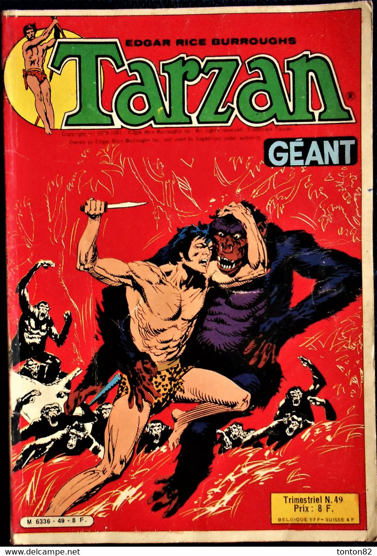 Tarzan Géant - Trimestriel N° 49 - Sagédition - ( 1982 ) . - Tarzan