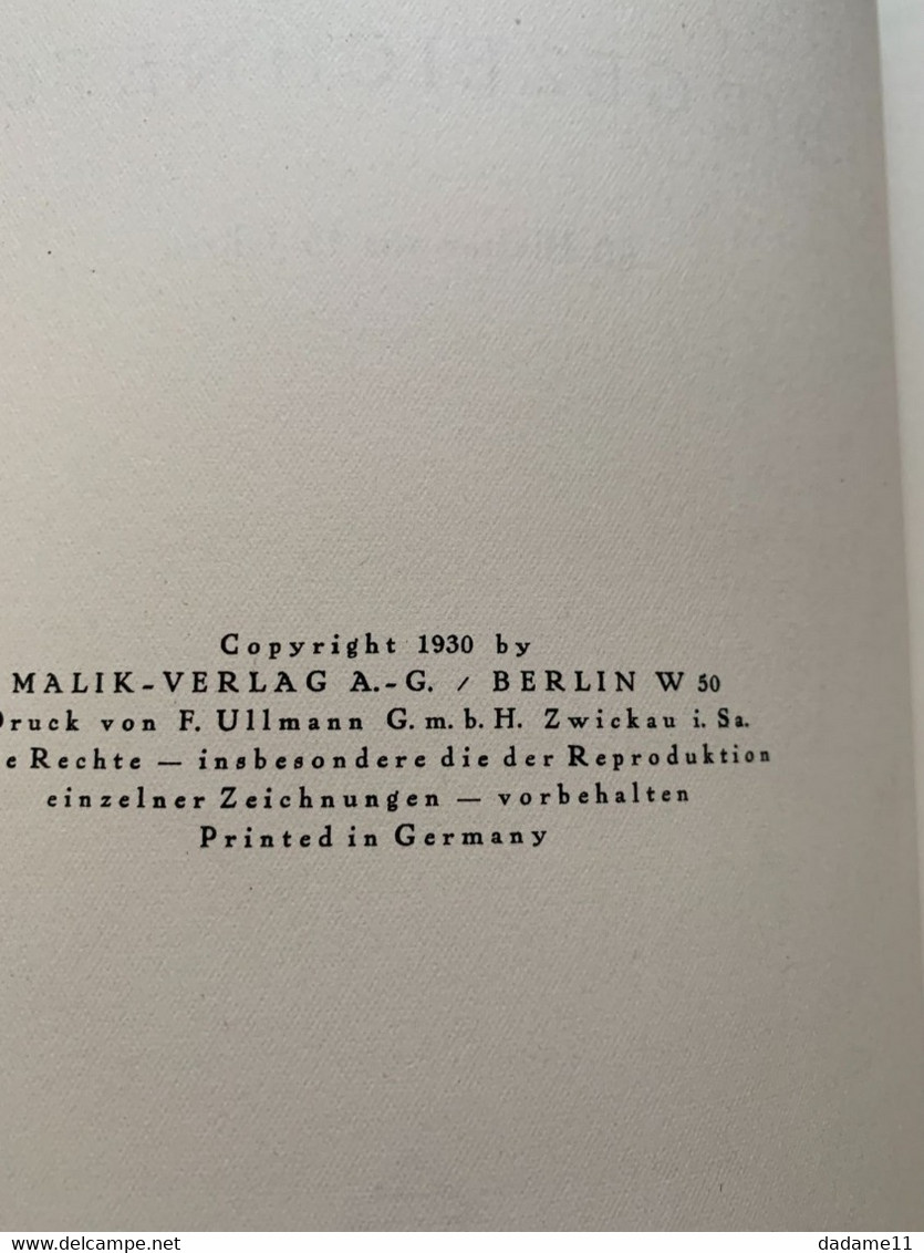 Rare  George Grosz 1930 Malik Verlag Berlin  "60 Dessins Sur 15 Ans" - Pintura & Escultura