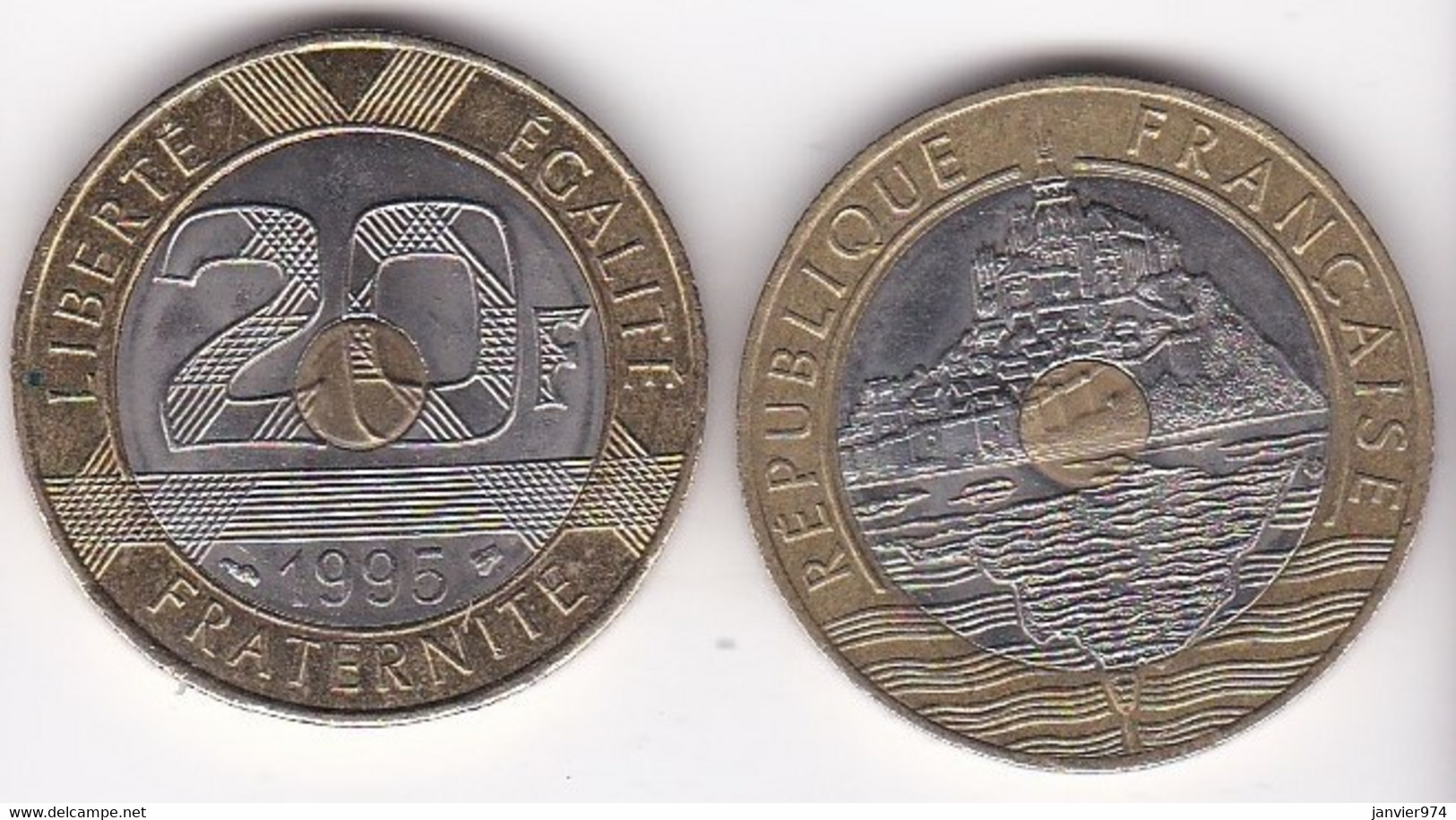 20 Francs Mont Saint Michel 1995 , Bimétallique Bicolore - 20 Francs