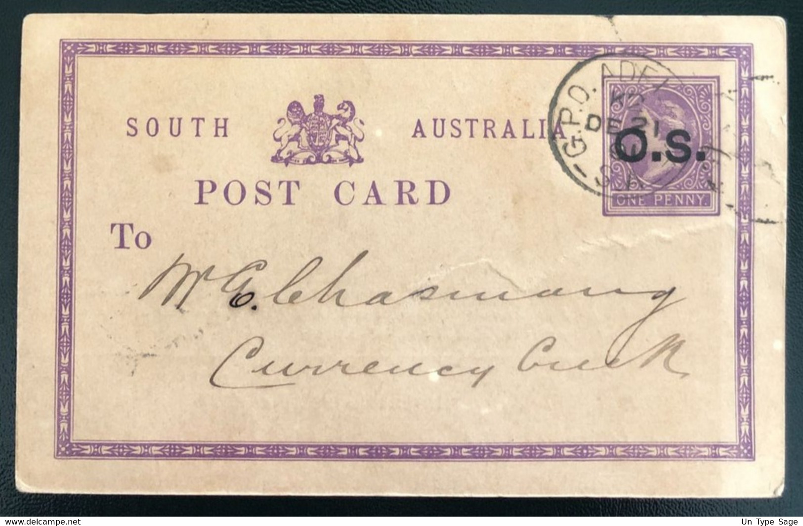 South Australia, Entier D'Adelaide 18.12.1891 - (B451) - Brieven En Documenten