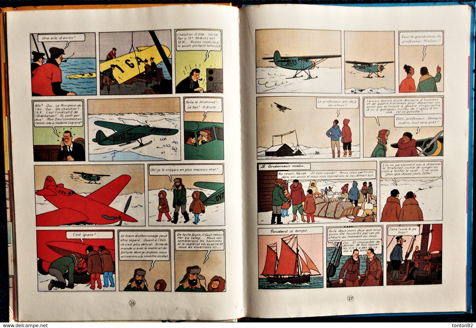 Hergé - " Destination New-York " - Les Aventures de Jo, Zette et Jocko - Casterman .