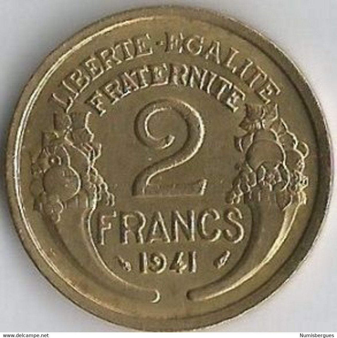 Pièce De Monnaie 2 Francs  Morlon 1941 - 2 Francs
