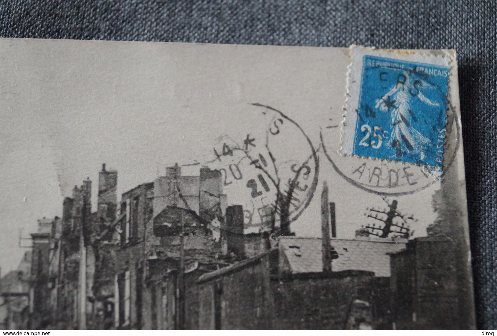 Vouziers 1918,rue Désiré Guelliot,belle Carte Postale Ancienne - Vouziers
