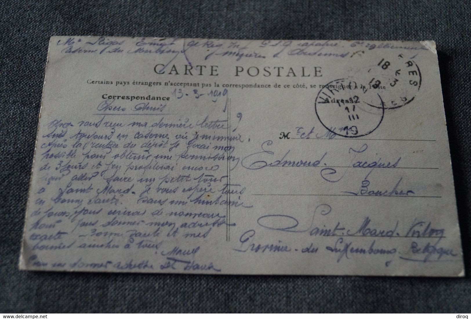 Nouzon 1919,la Forge,belle Carte Postale Ancienne - Other & Unclassified