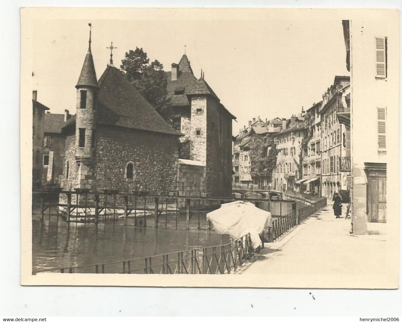 74 Haute Savoie Annecy 1937 Prison  Linge étendue .. Carte Photo Originale 11,6 X8,4 Cm - Annecy