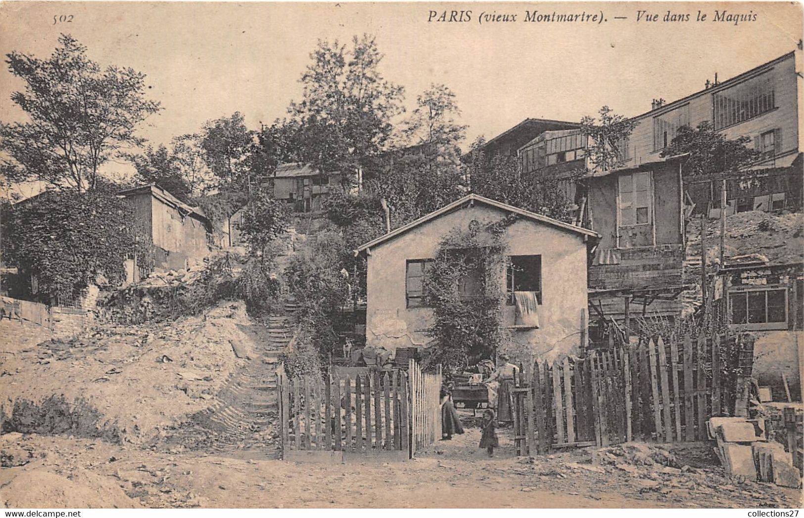 PARIS-75018-MONTMARTRE -  VUE DANS LE MAQUIS - Arrondissement: 18