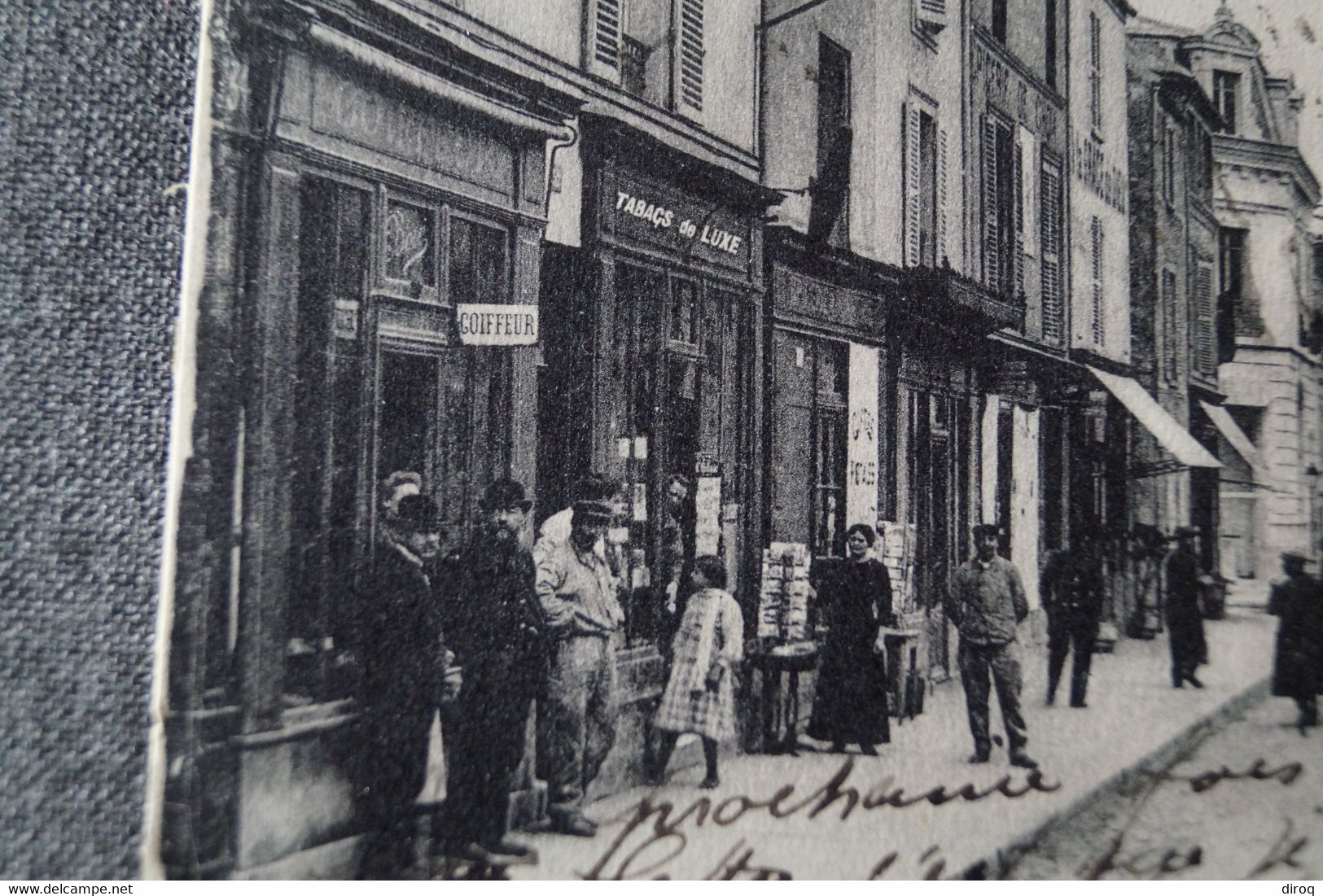 Etampes,coiffeur,magasins,Tabac,rue Saint Jacques,belle Carte Postale Ancienne - Etampes