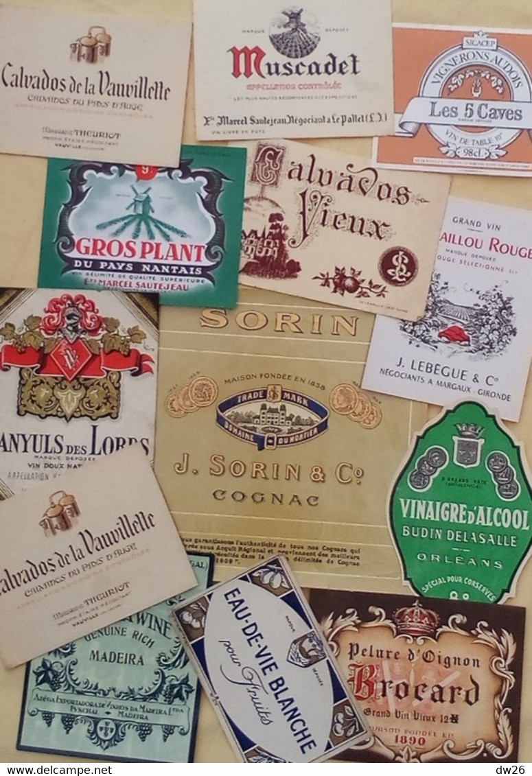 Publicité - Lot De Divers Vieux Papiers: CPA, Vignettes Publicitaires, Factures, étiquettes De Vins, Buvards... - Reclame