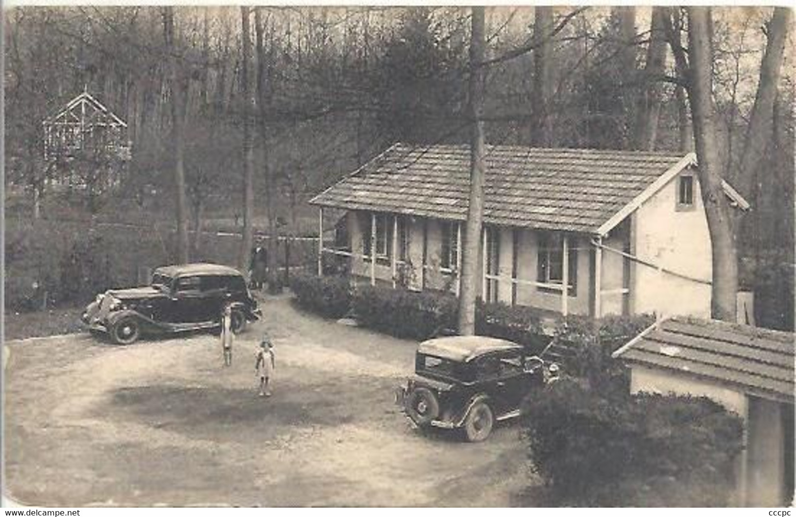 CPA Butry Plage Par Auvers Sur Oise "Au Père Goujon" - Très Anciennes Automobiles - Butry