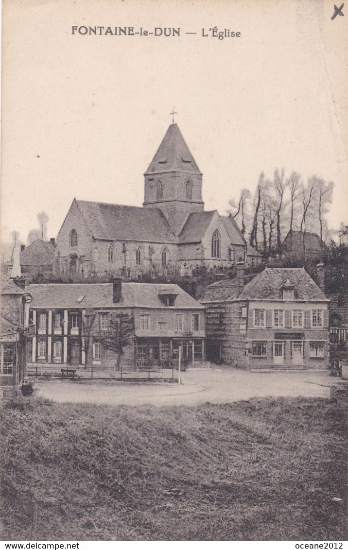 76 Fontaine Le Dun. L'église - Fontaine Le Dun