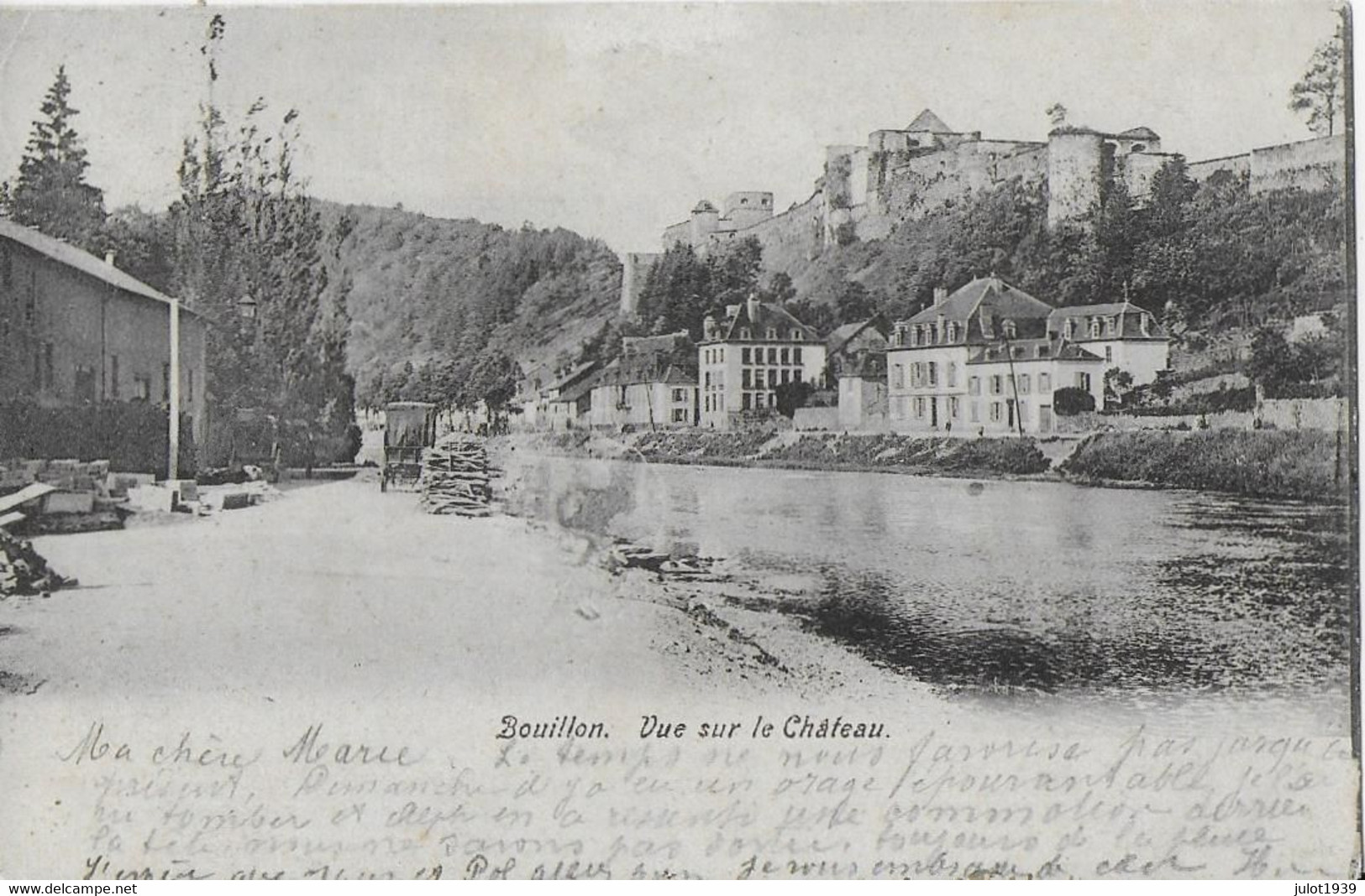 Julot1939  .  BOUILLON ..-- Vue Sur Le Château . 1905 Vers LAEKEN ( Mme DENY ) . Voir Verso . - Bouillon