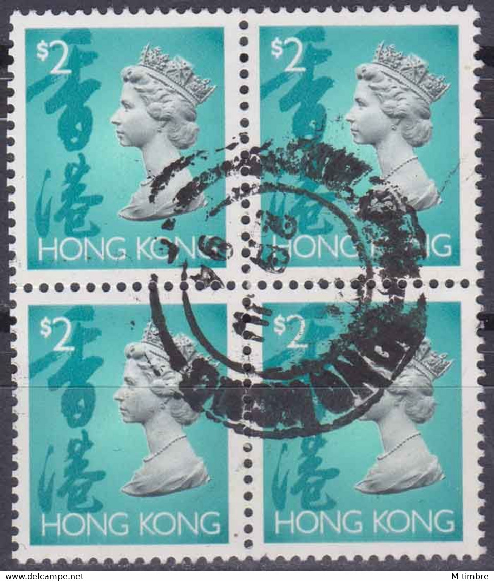 Hong Kong YT 693 Mi 664Ix Année 1993 (Used °) (Bloc De 4) Reine Elizabeth II - Used Stamps
