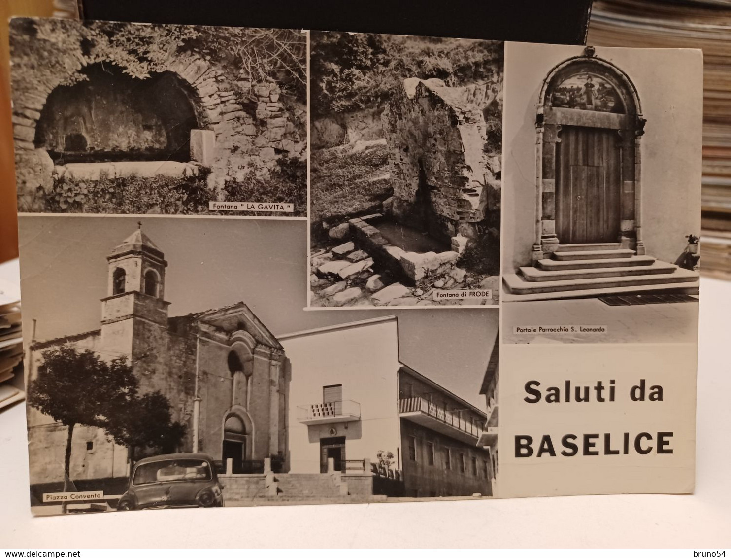 Cartolina   Saluti Da Baselice Provincia Benevento 1970,fontana La Gavita,piazza Convento,fontana Di Frode Anni 70 - Benevento