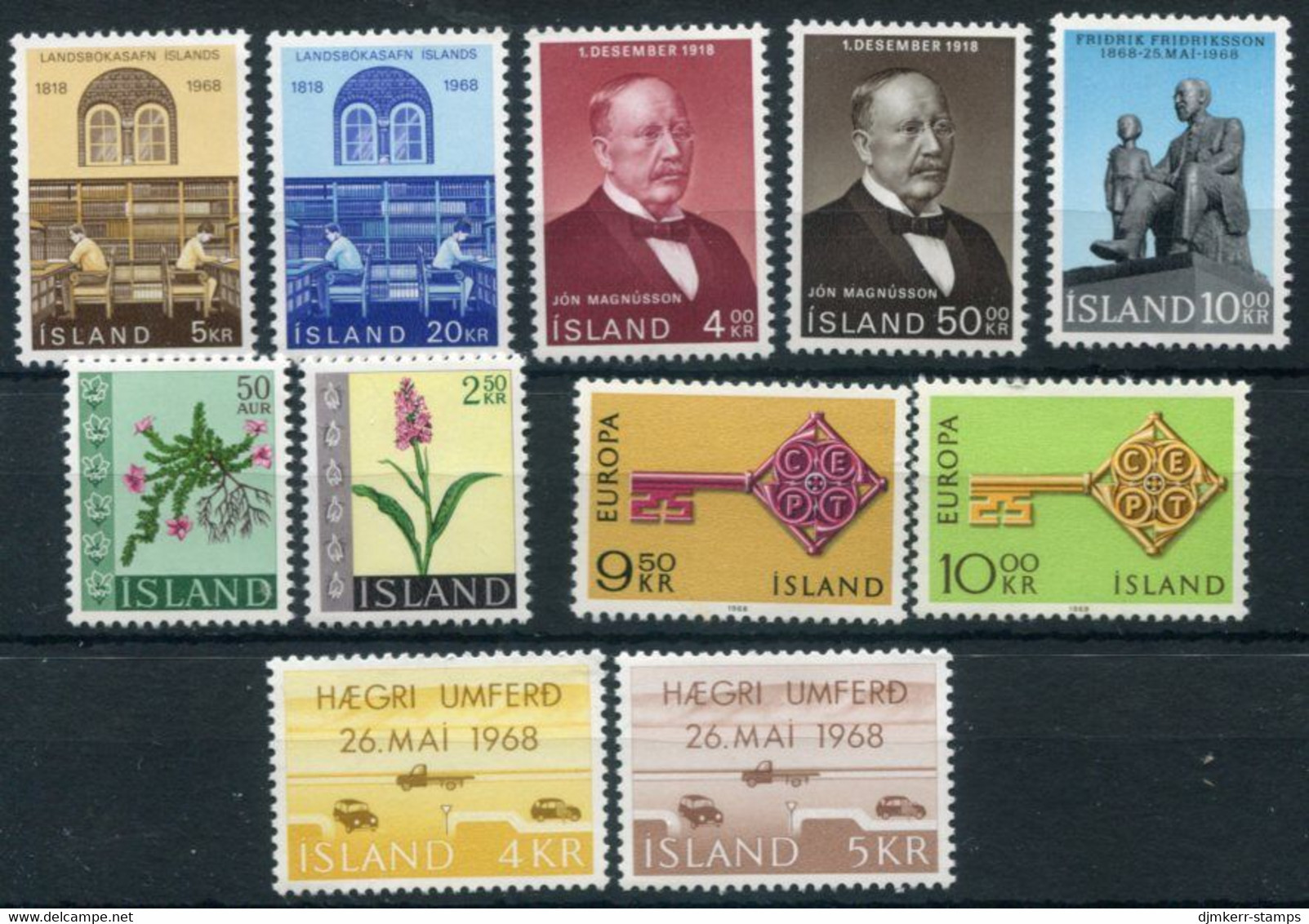 ICELAND 1968 Complete Issues MNH / **.  Michel 415-425 - Nuovi