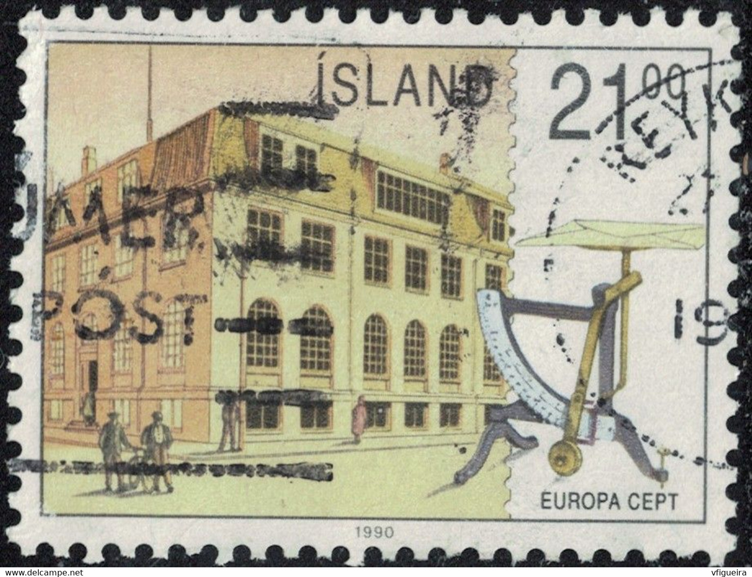 Islande 1990 Oblitéré Used Post Office Buildings Bâtiments Postaux Y&T IS 679 SU - Used Stamps