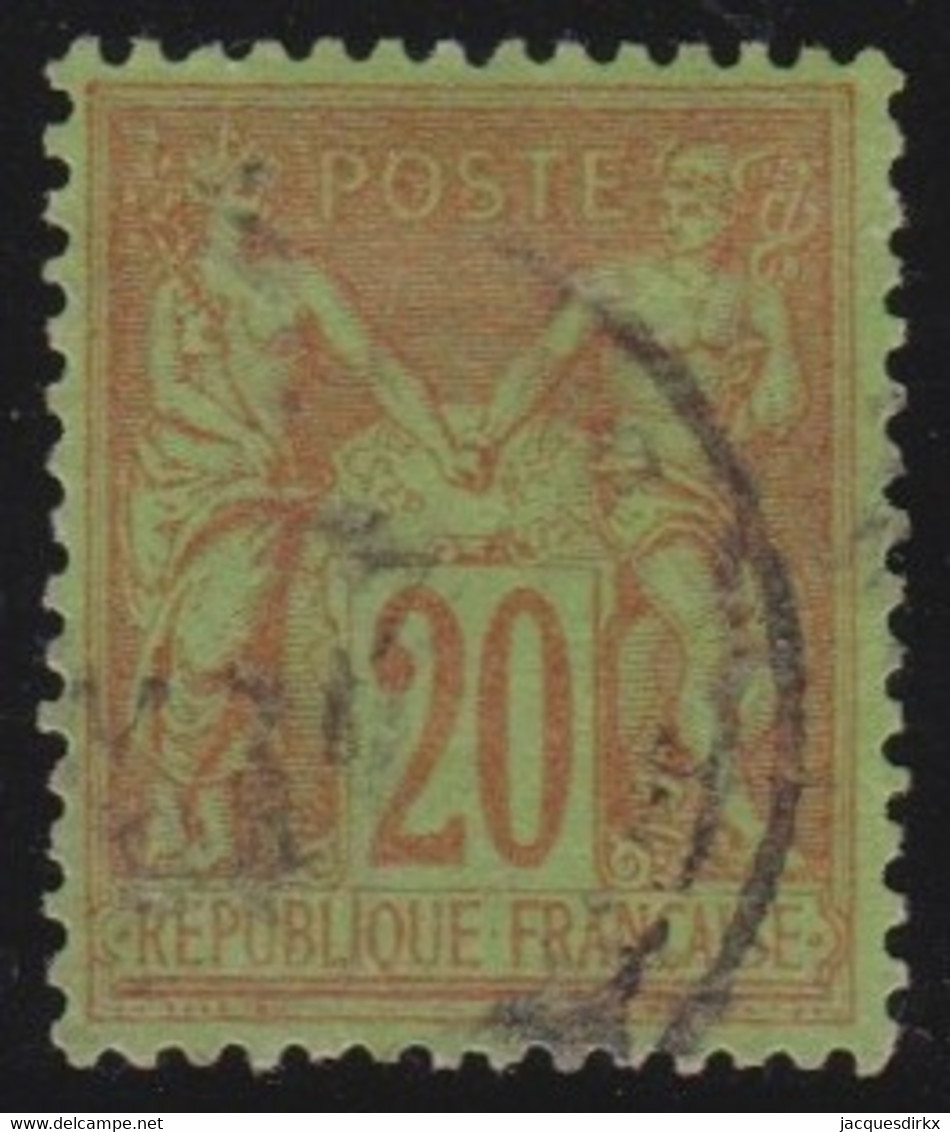 France   .    Y&T   .      96     .     O      .   Oblitéré - 1876-1898 Sage (Type II)