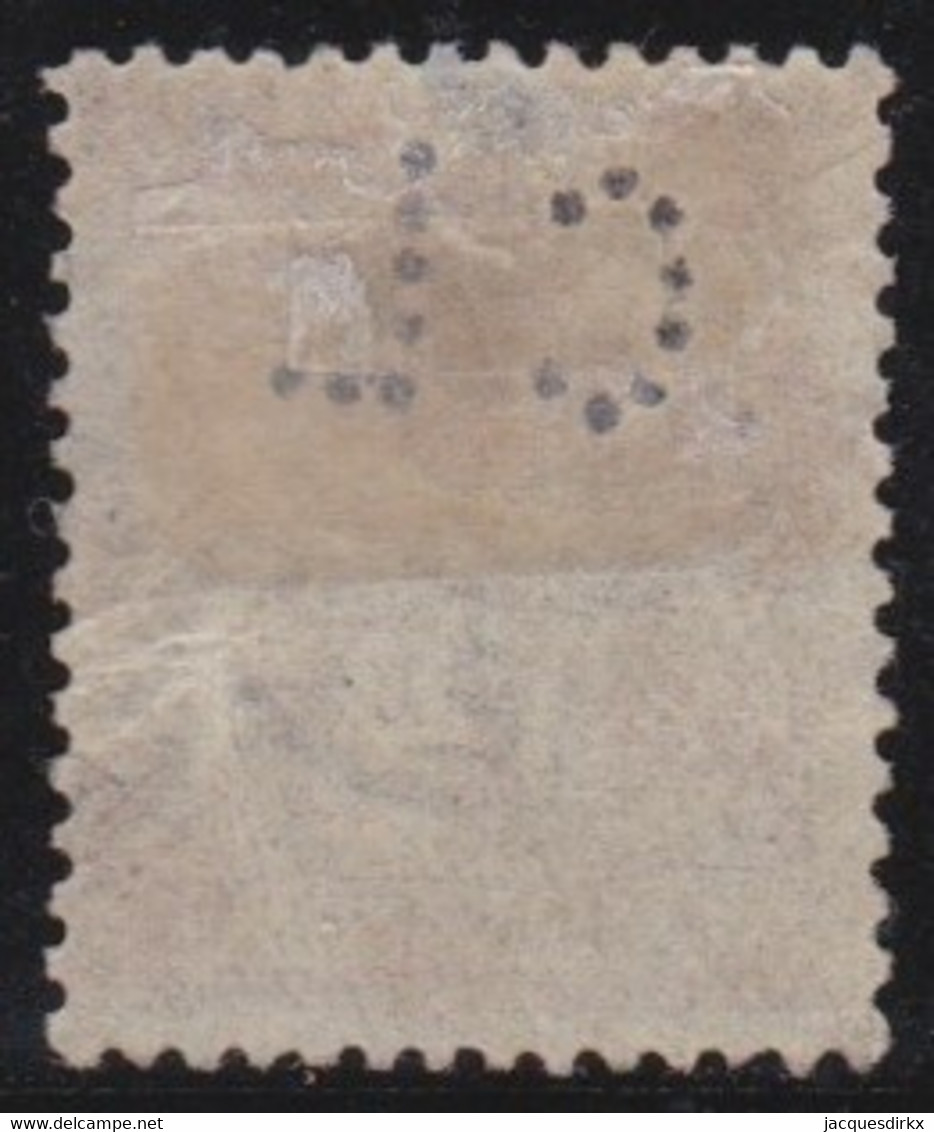 France   .    Y&T   .      105  (2 Scans)  Perfin       .     O      .   Oblitéré - 1898-1900 Sage (Type III)