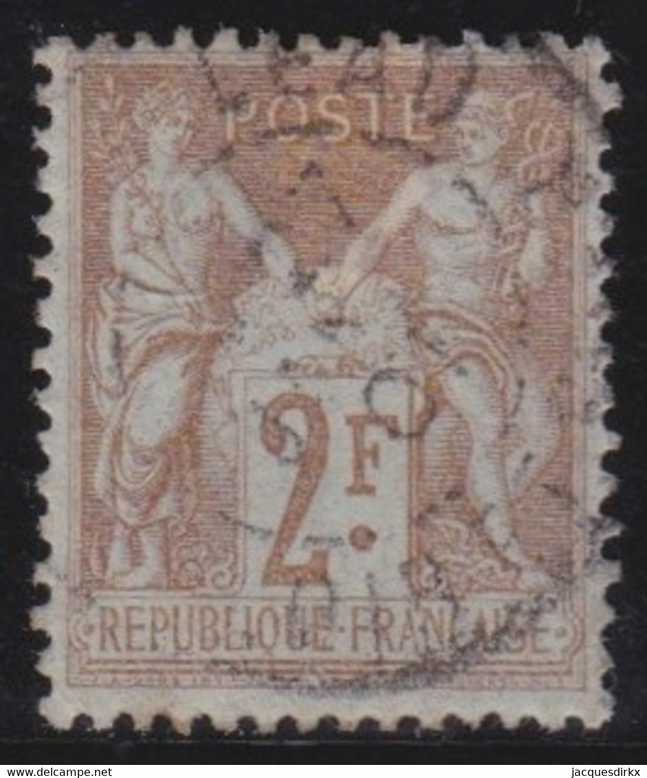 France   .    Y&T   .      105  (2 Scans)       .     O      .   Oblitéré - 1898-1900 Sage (Type III)