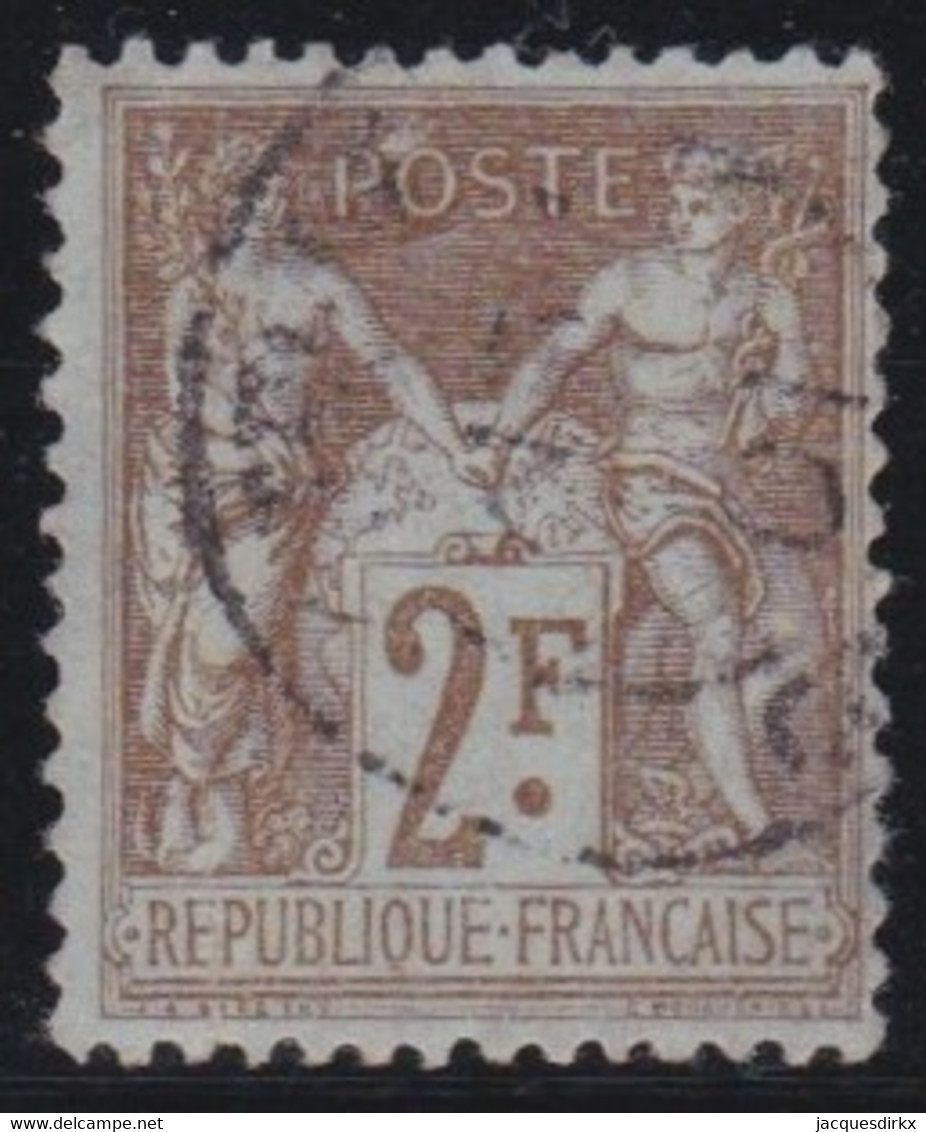 France   .    Y&T   .      105  (2 Scans)       .     O      .   Oblitéré - 1898-1900 Sage (Type III)