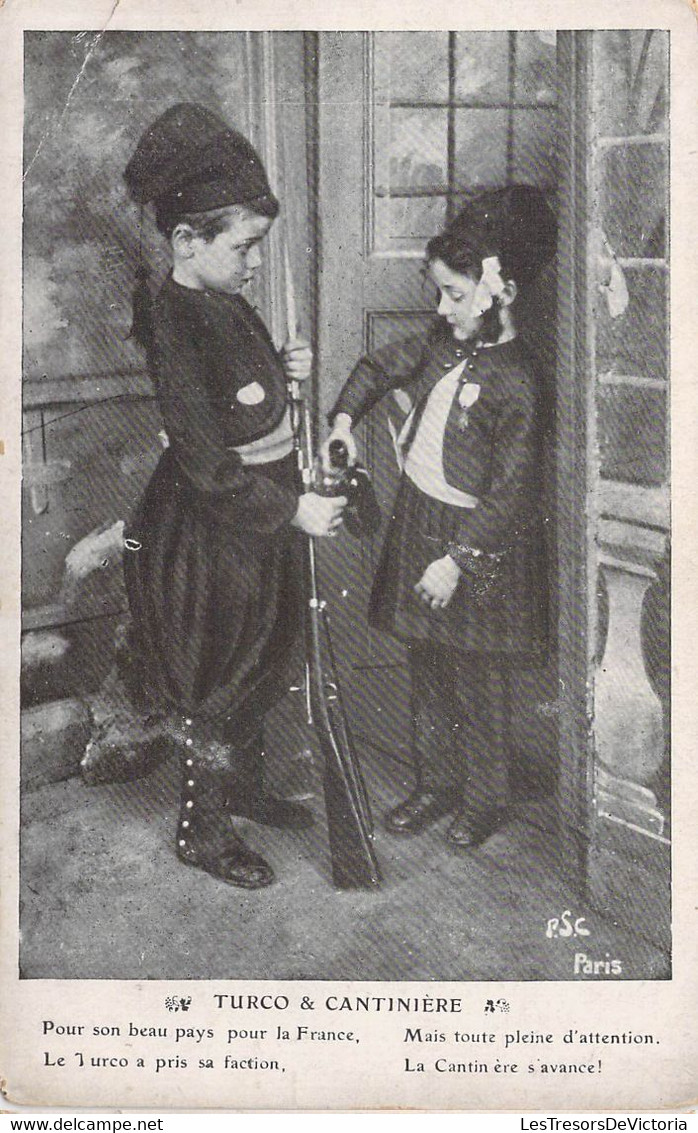 CPA ENFANTS - TURCO ET CANTINIERE - Arme Et Enfants - Szenen & Landschaften