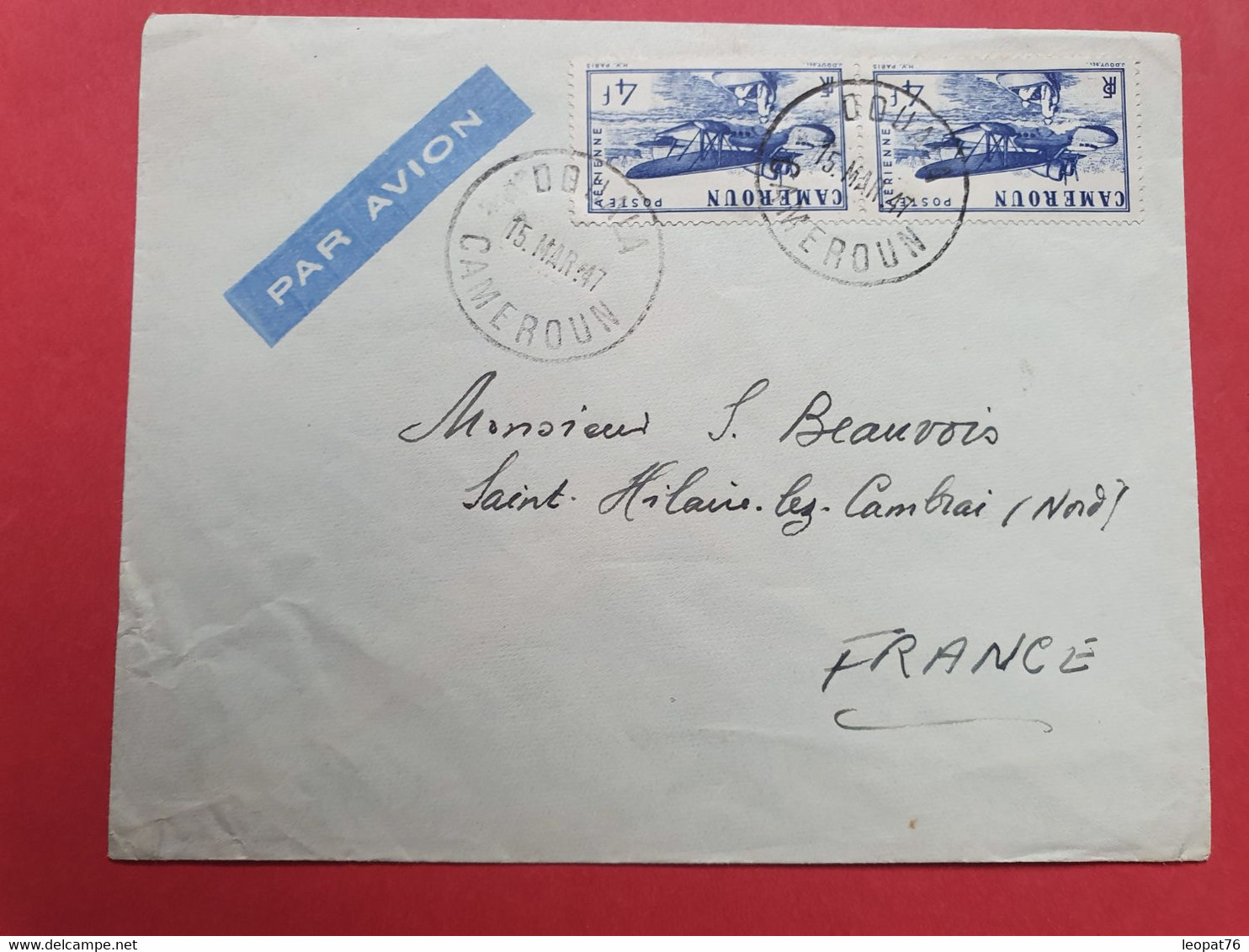 Cameroun - Enveloppe De Douala Pour La France En 1947 - N 33 - Lettres & Documents