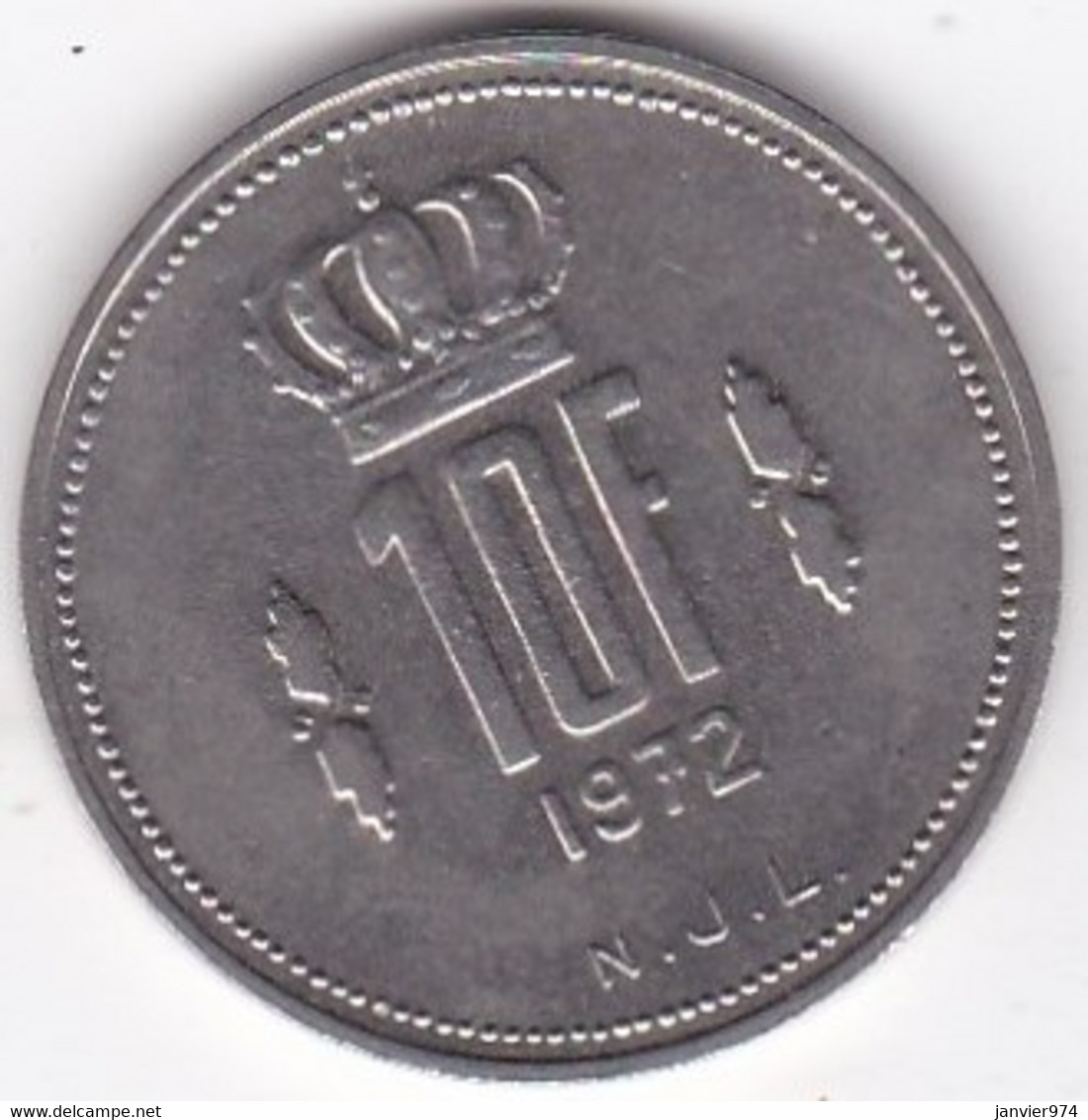 Luxembourg 10 Francs 1972, Jean , En Nickel , KM# 57 - Luxemburgo