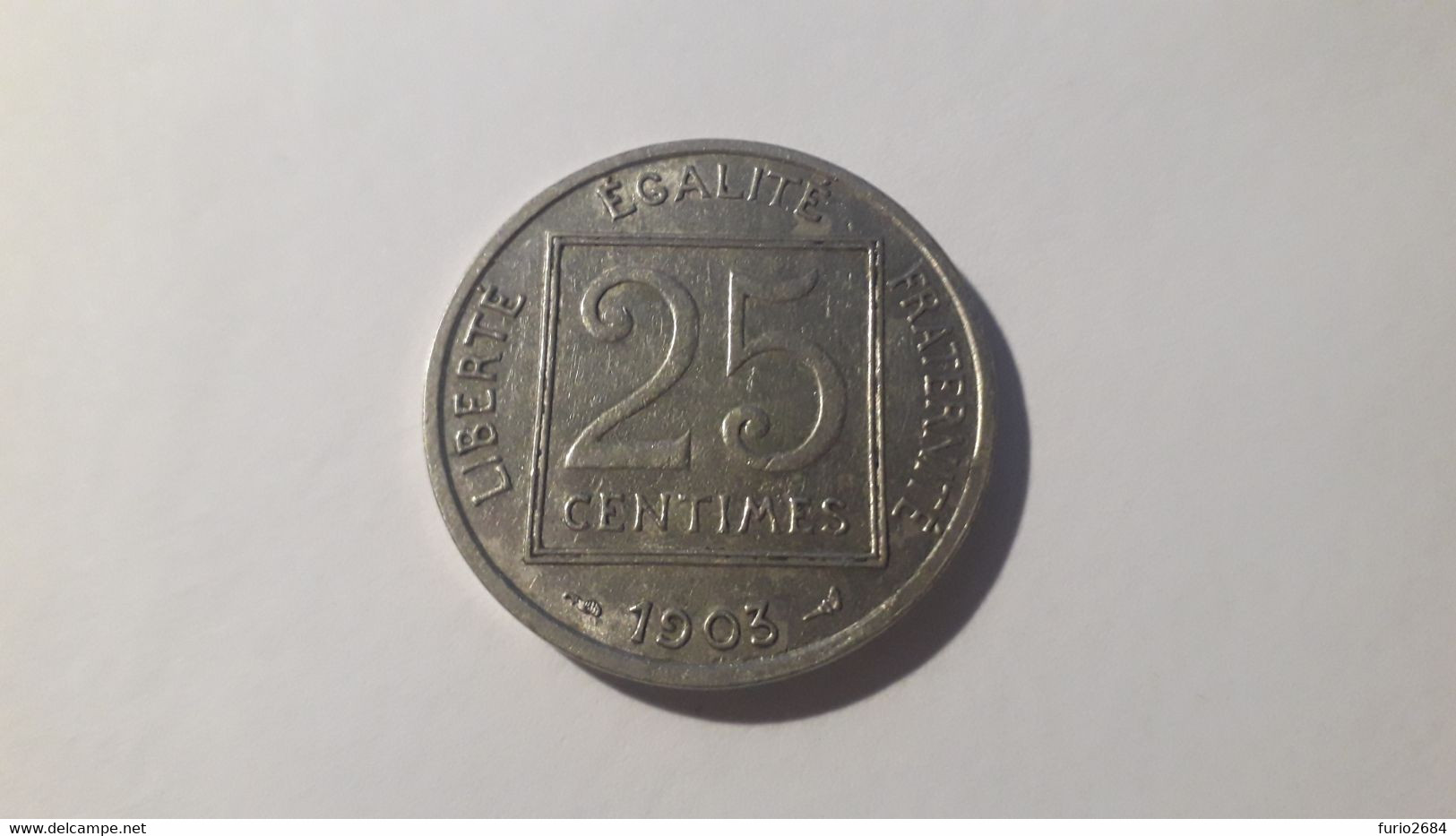 MIX1 REPUBBLICA FRANCESE 1903 25 CENTESIMI IN BB+ - 25 Centimes