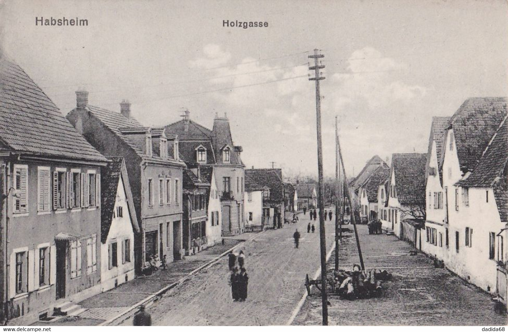 CPA - HABSHEIM (HAUT-RHIN) - HOLZGASSE - Habsheim