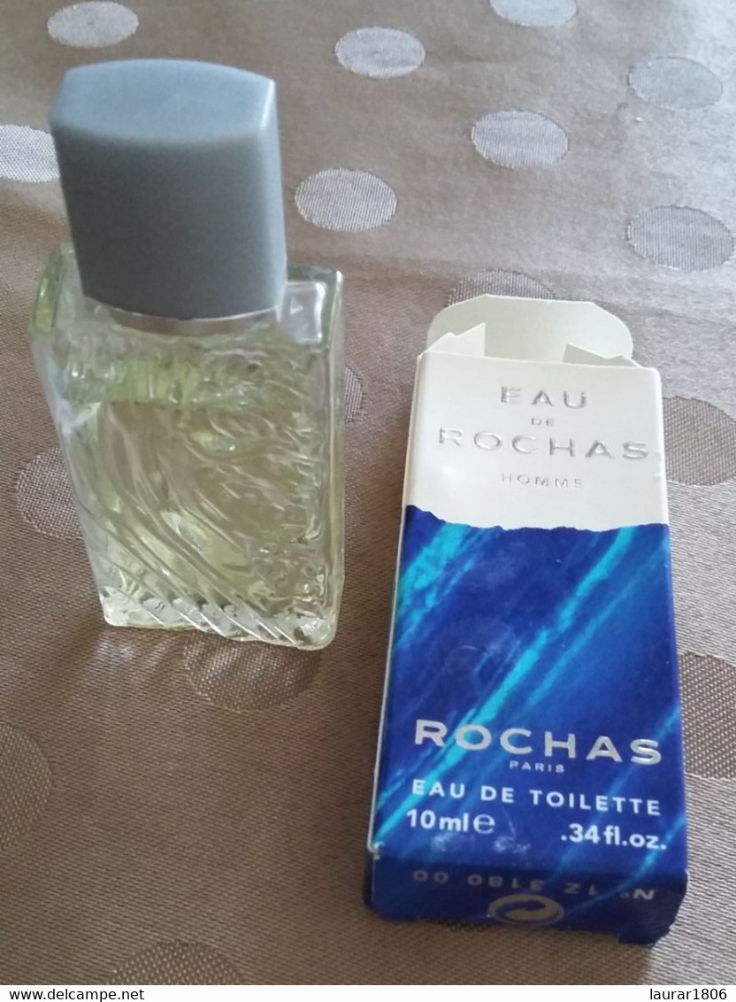 Flacon De Parfum Miniature "EAU DE ROCHAS" Homme 10ml Avec Boite - Miniaturen Flesjes Heer (met Doos)