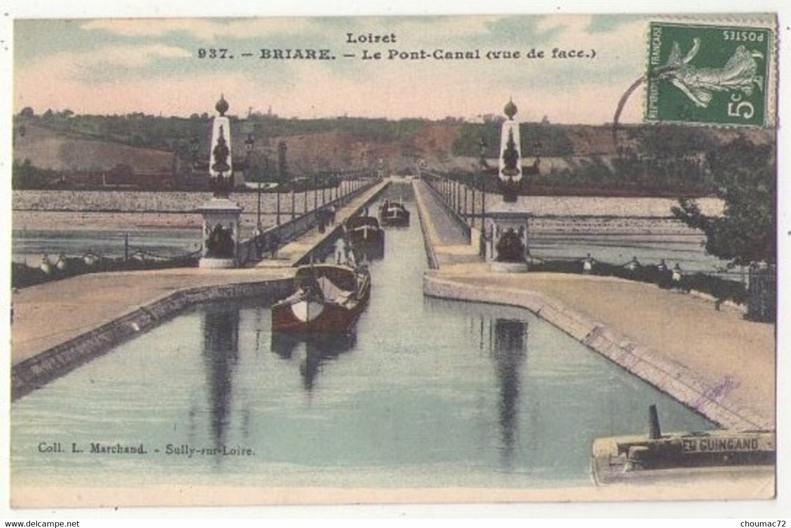 (45) 440, Briare, Marchand 937, Le Pont Canal ( Vue Du Face ), Péniche - Briare