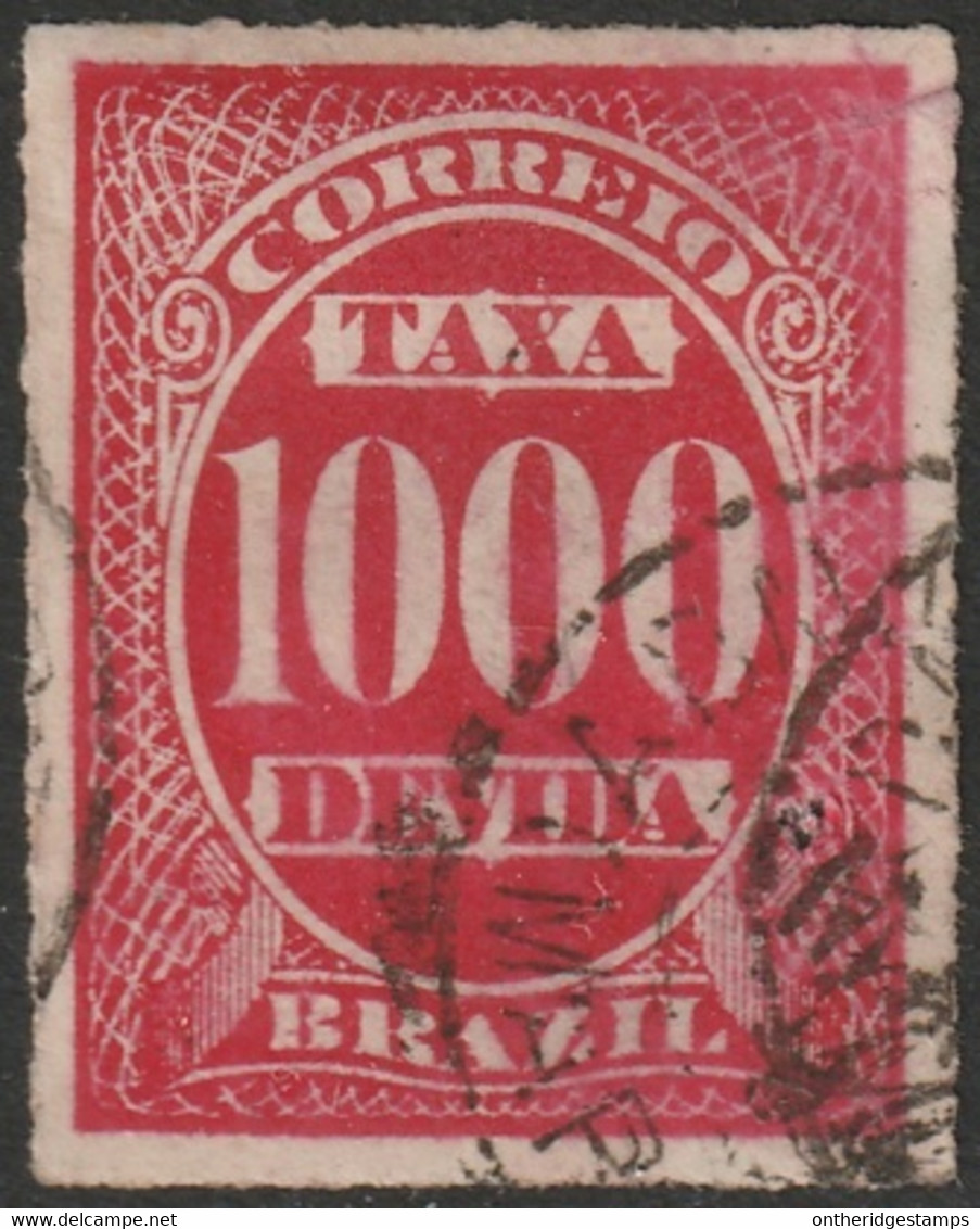 Brazil 1889 Sc J9 Bresil Yt Taxe 9 Postage Due Used Pinhole - Strafport