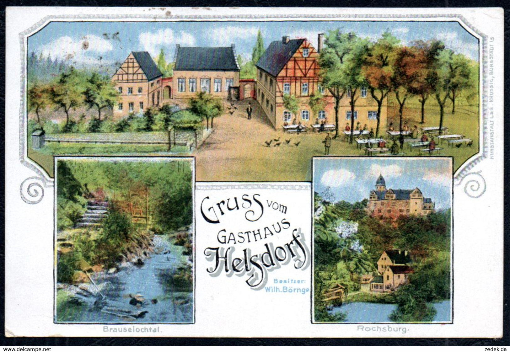 G0300 - Helsdorf Burgstädt Gasthaus Gaststätte Rochsburg - L&E Krussig - Burgstädt